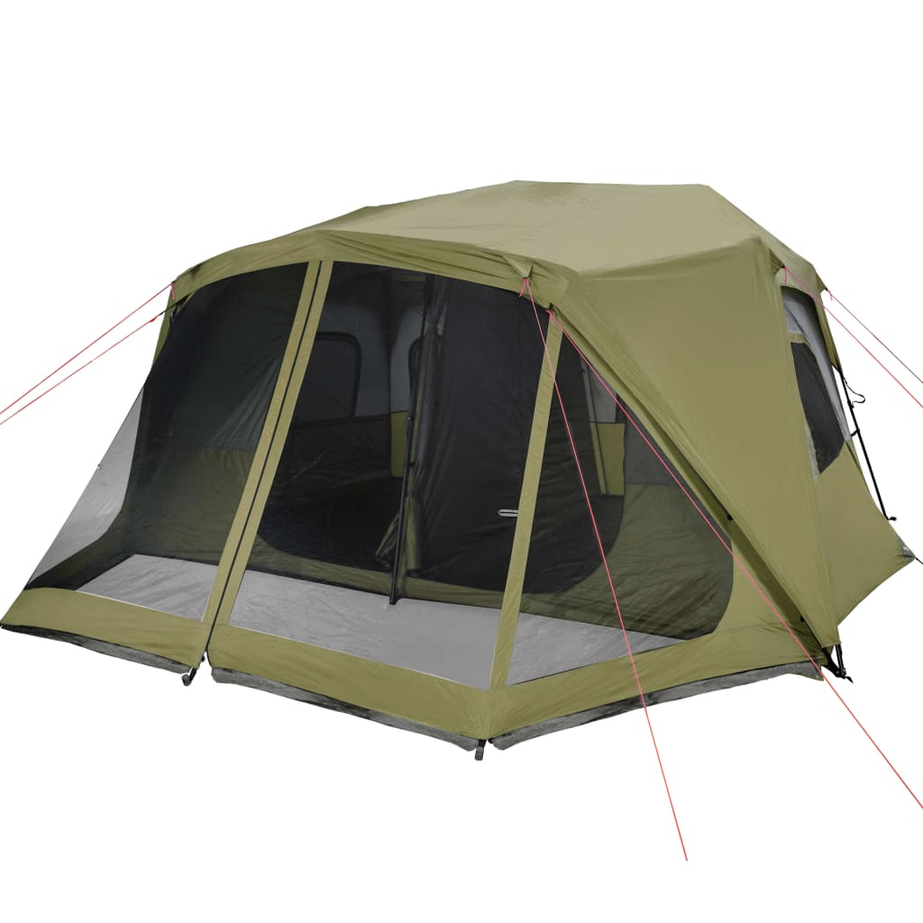 vidaXL Family Tent 10-Person Green Quick Release Waterproof