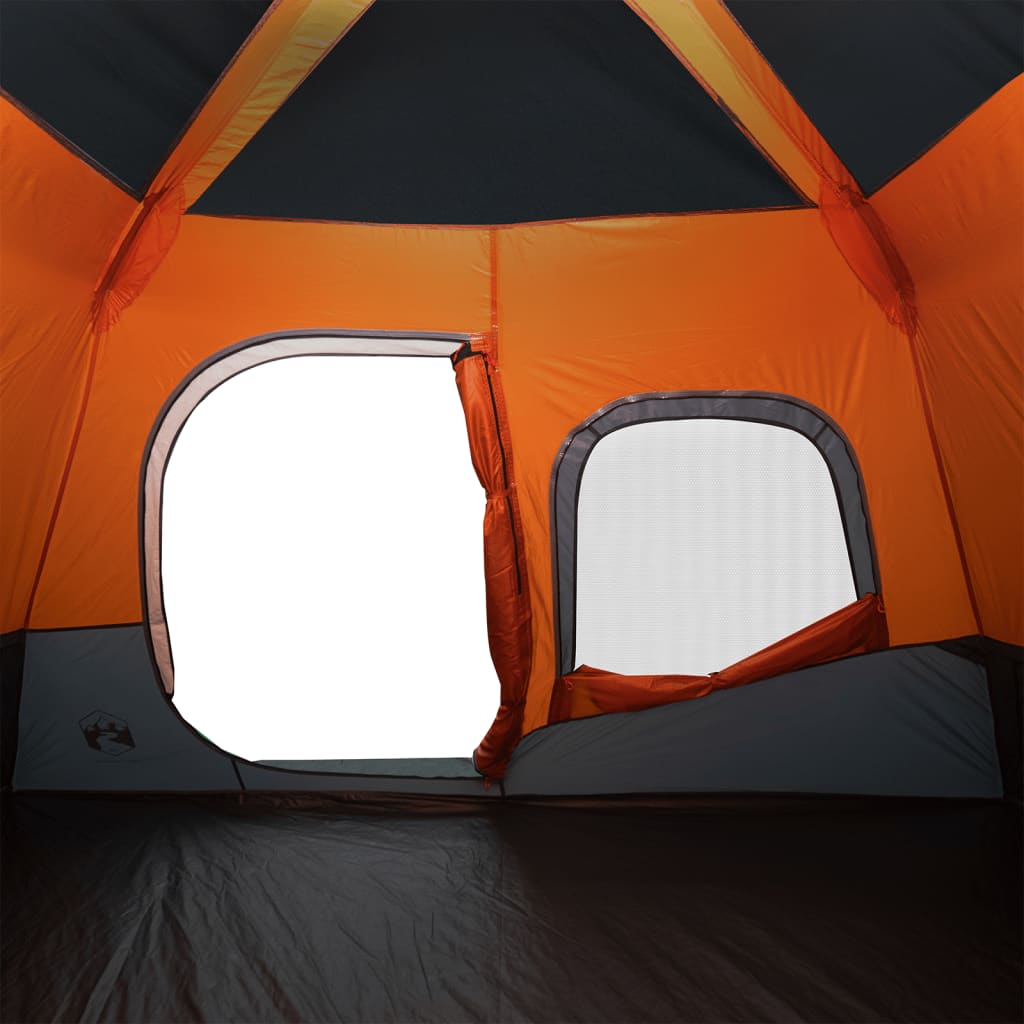 vidaXL Family Tent 6-Person Grey and Orange Quick Release Waterproof