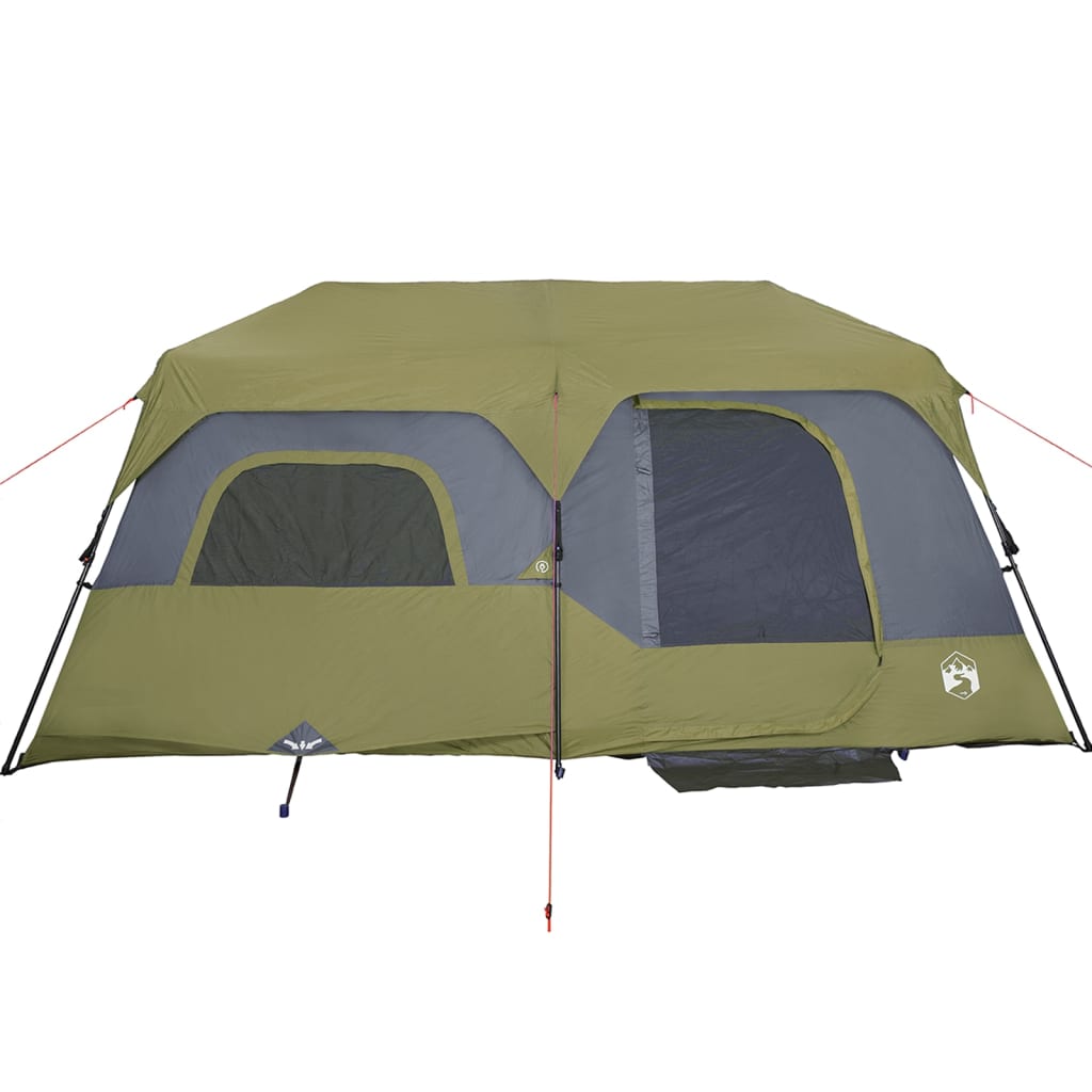 vidaXL Family Tent 9-Person Green Quick Release Waterproof