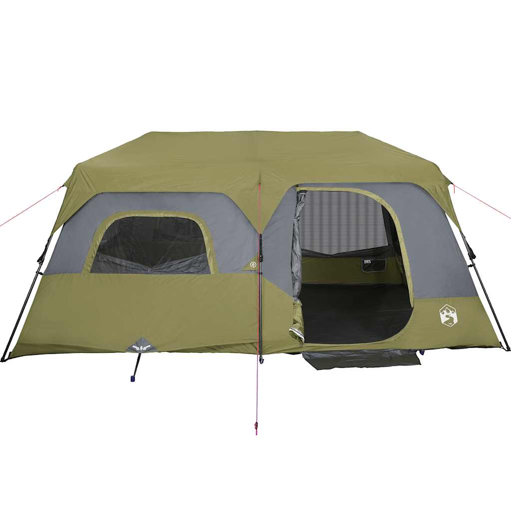 vidaXL Family Tent 9-Person Green Quick Release Waterproof