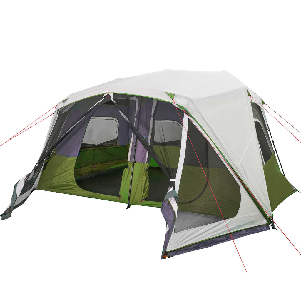 vidaXL Family Tent with LED 10-Person Light Blue Quick Release