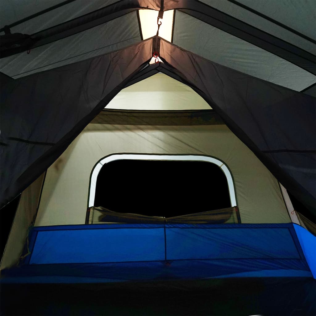 vidaXL Family Tent with LED 10-Person Light Blue Quick Release