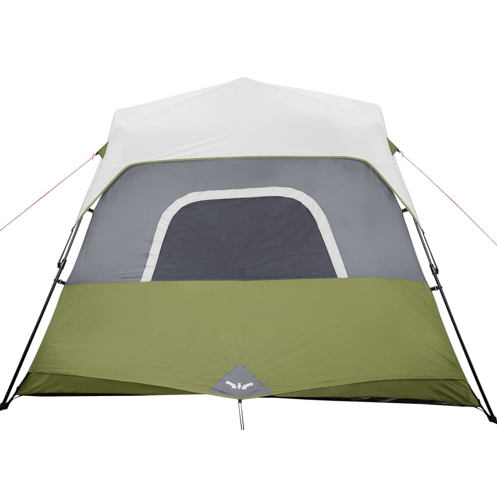 vidaXL Family Tent with LED 6-Person Light Green Quick Release