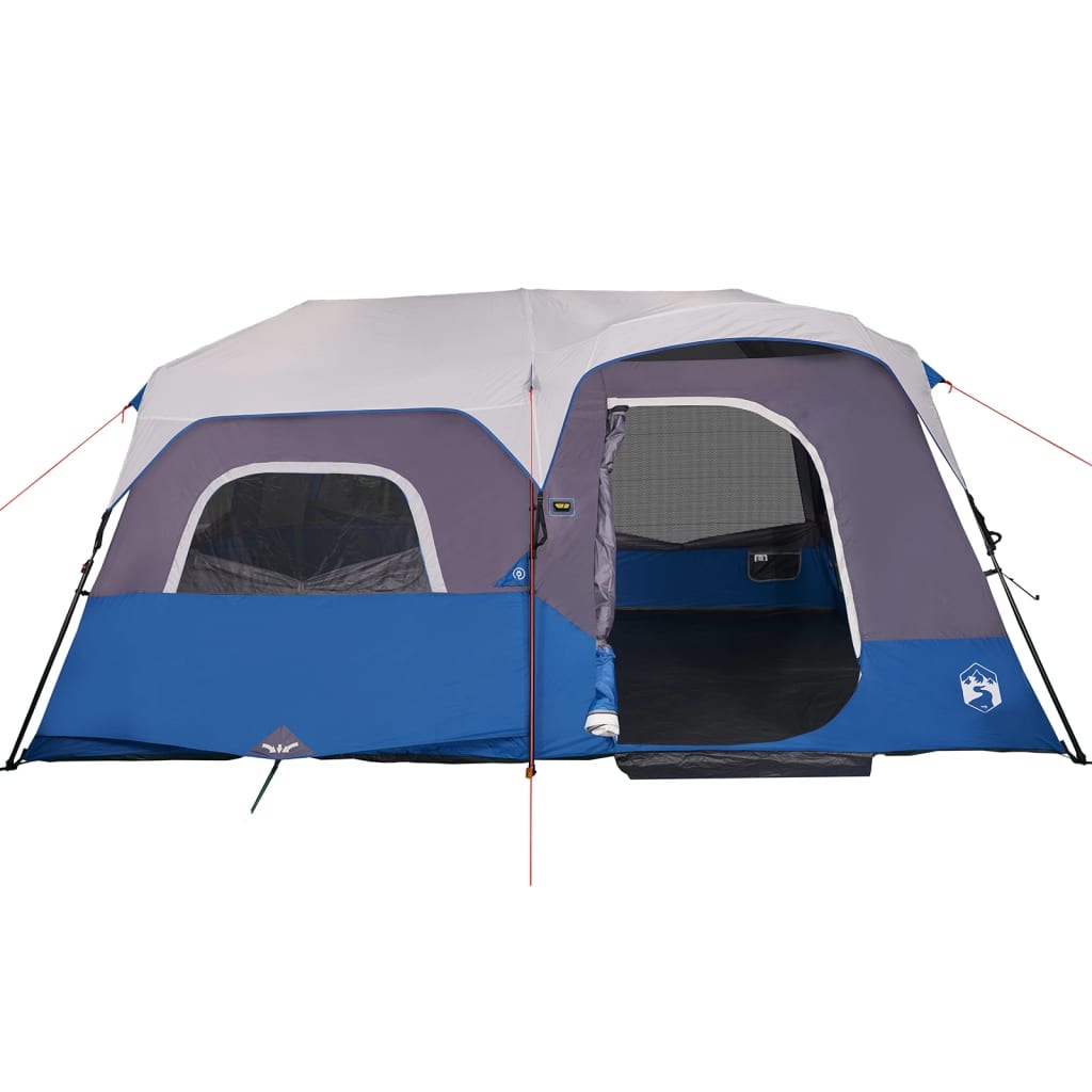 vidaXL Family Tent with LED 9-Person Light Blue Quick Release