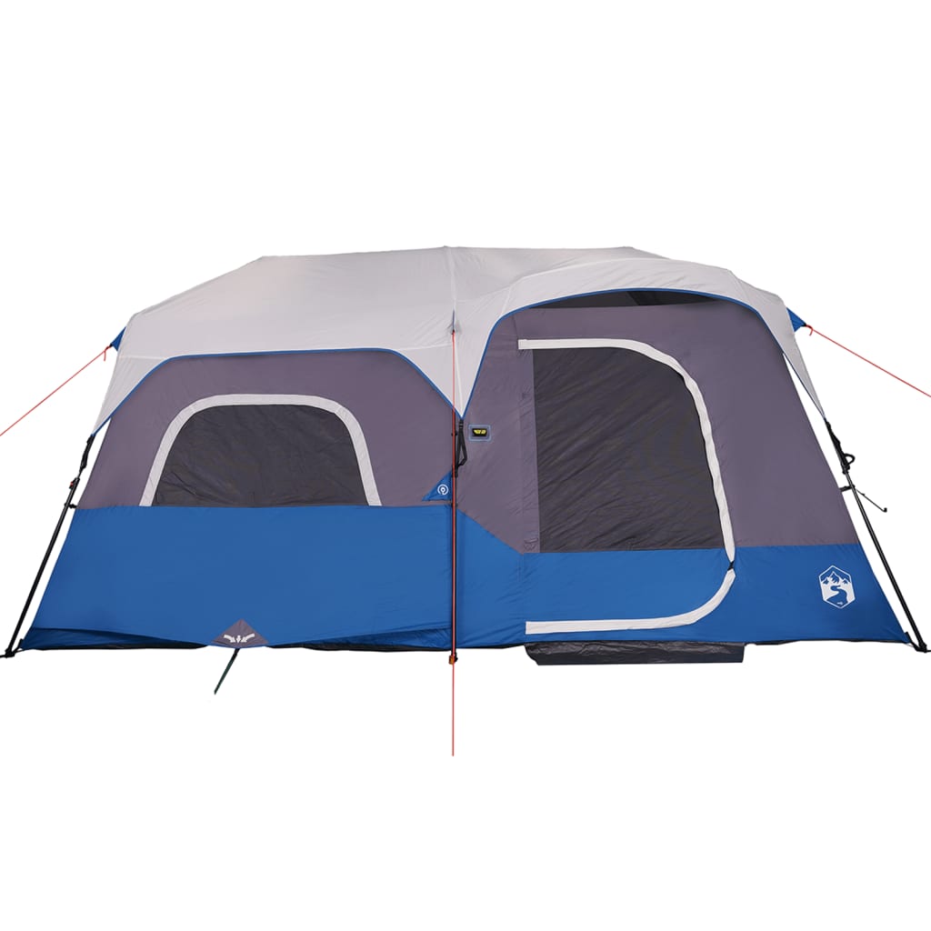 vidaXL Family Tent with LED 9-Person Light Blue Quick Release