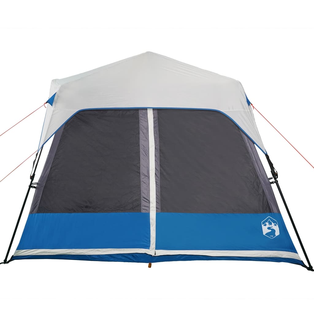 vidaXL Family Tent with LED 9-Person Light Blue Quick Release