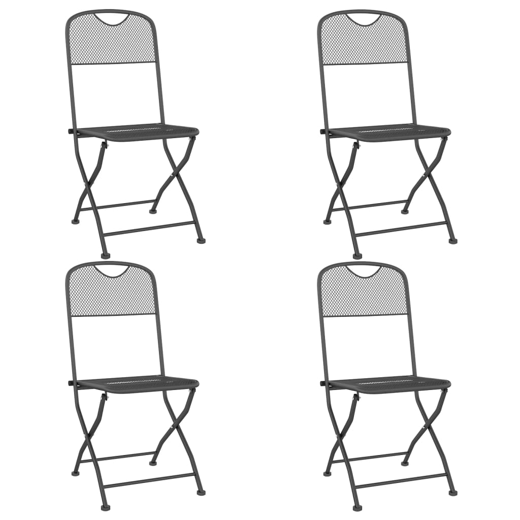 Garden Dining Set | Anthracite | Expanded metal mesh | 5 Piece Set