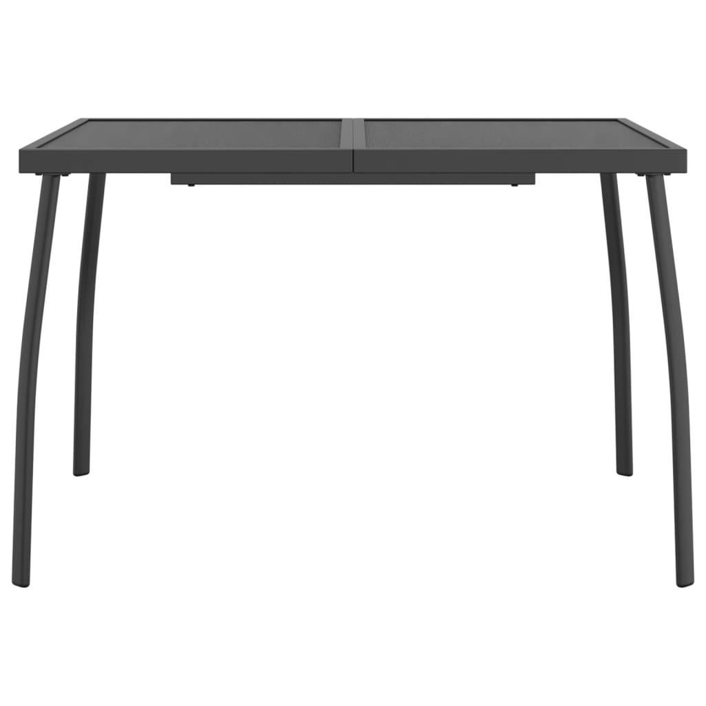 Garden Dining Set | Anthracite | Metal mesh | 7 piece set | Foldable