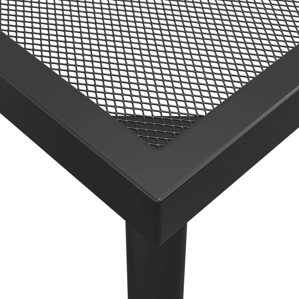 Garden Dining Set | Anthracite | Metal mesh | 7 piece set | Foldable