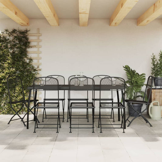 Garden Dining Set | Anthracite | Metal | Medium | Foldable