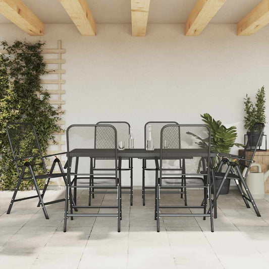 Garden Dining Set | Anthracite | Metal | Standard | Foldable