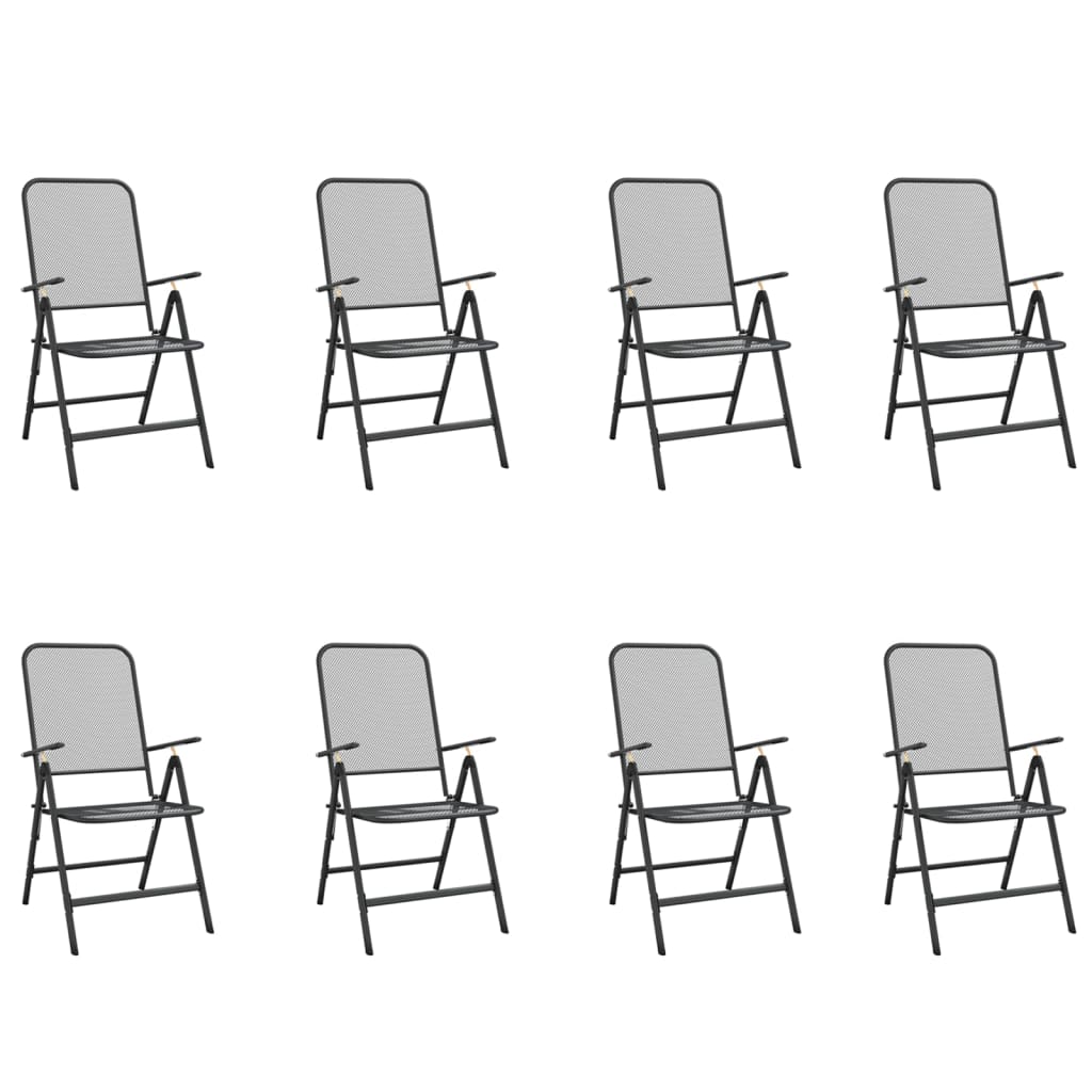 Garden Dining Set | Anthracite | Metal mesh with e-coating finish | Large