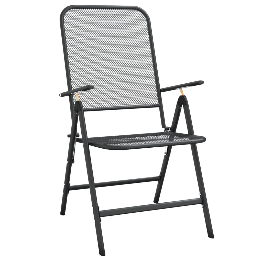 Garden Dining Set | Anthracite | Metal mesh with e-coating finish | Large