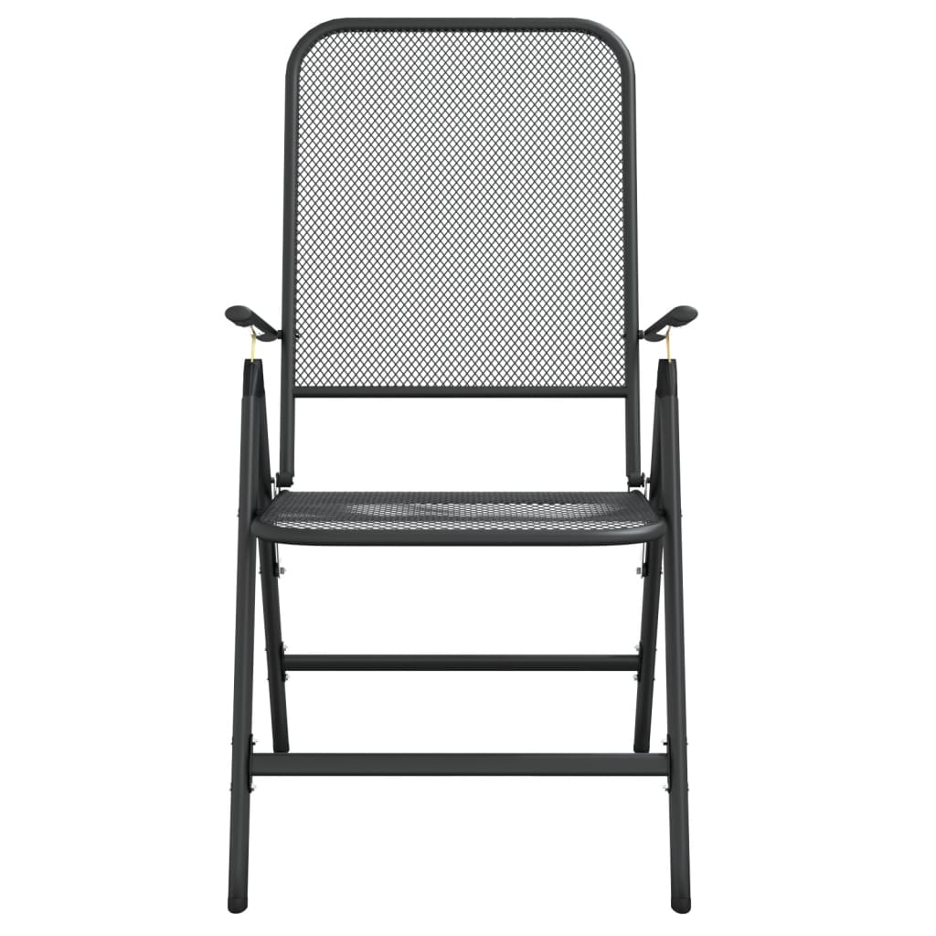 Garden Dining Set | Anthracite | Metal mesh with e-coating finish | Large