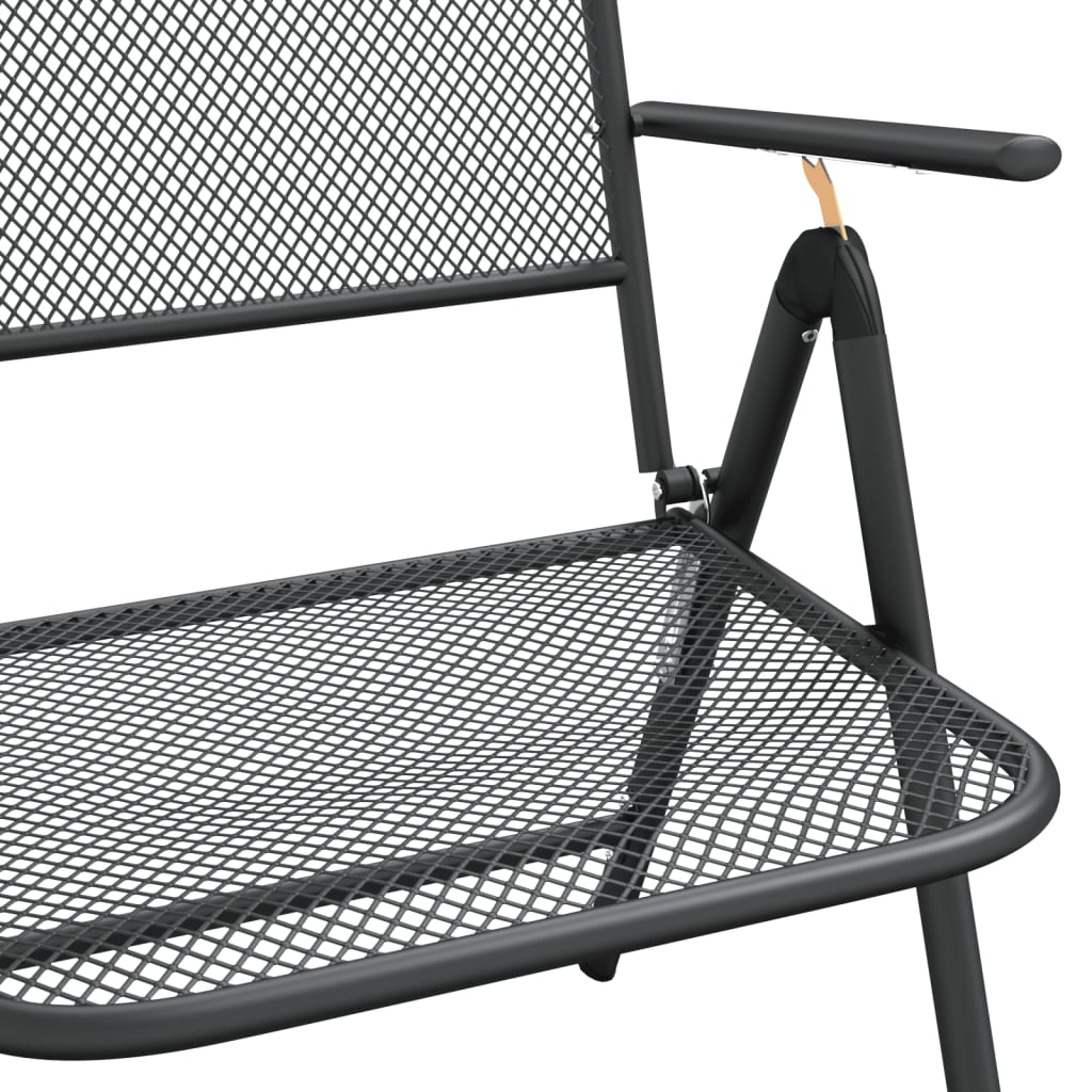 Garden Dining Set | Anthracite | Metal mesh with e-coating finish | Large