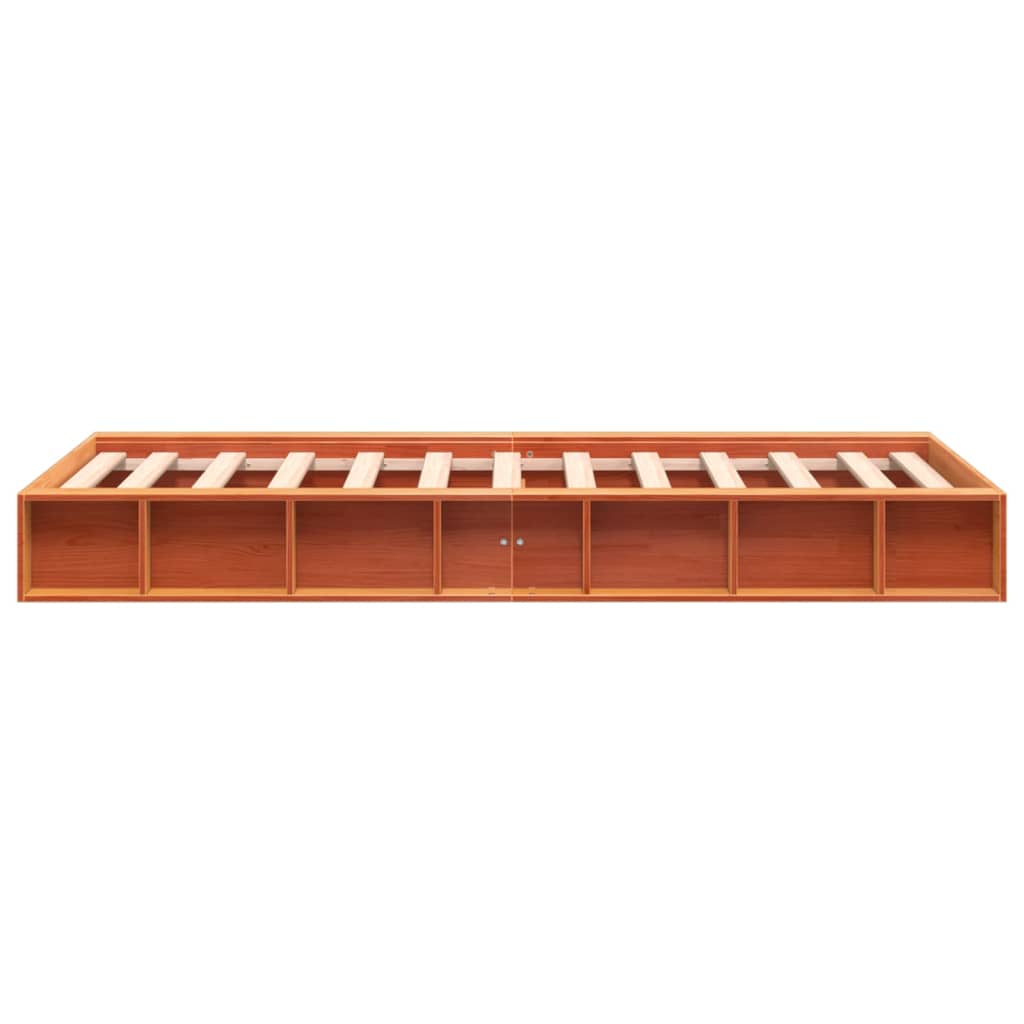 Bed Frame without Mattress Wax Brown 90x190 cm Single Solid Wood Pine