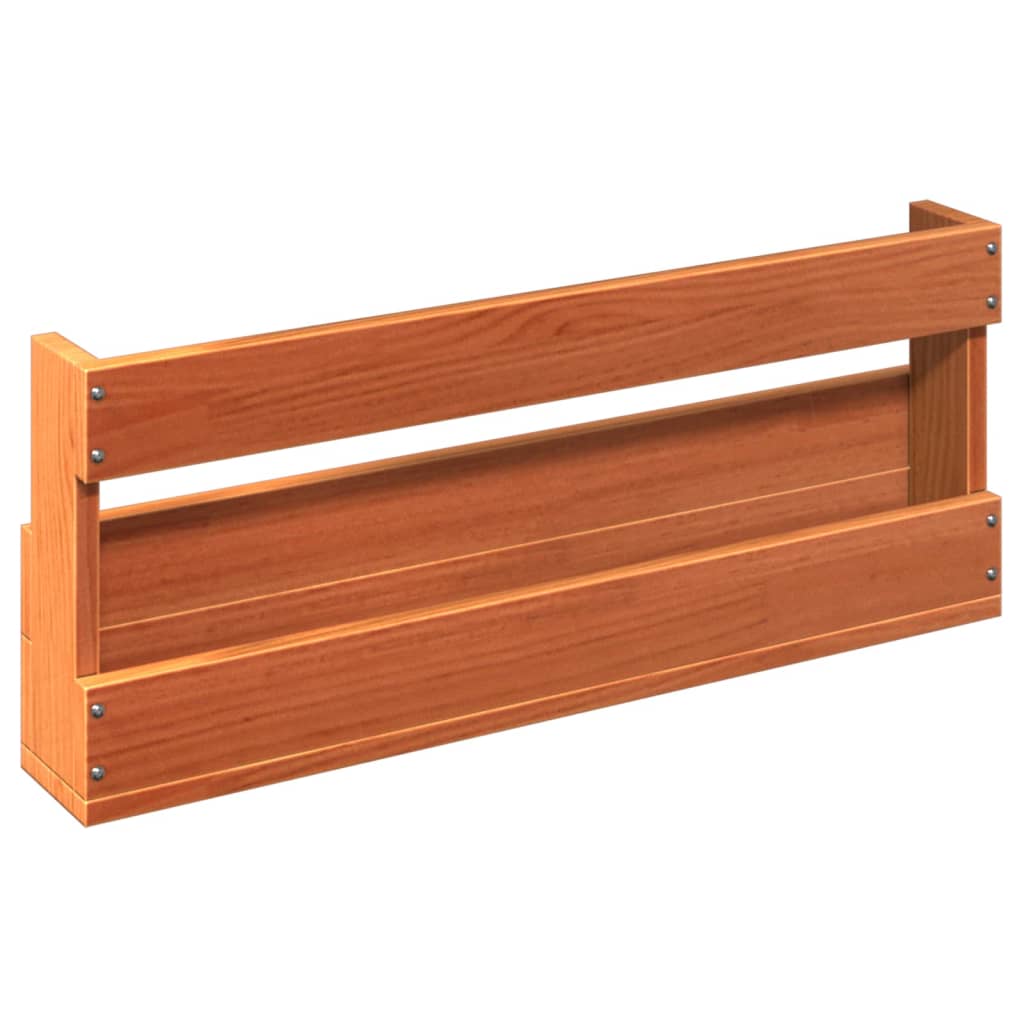 vidaXL Wall-mounted Shoe Racks 2 pcs Wax Brown 59x8.5x23.5 cm Solid Wood Pine