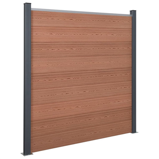vidaXL Fence Panel Set Brown 180x186 cm WPC