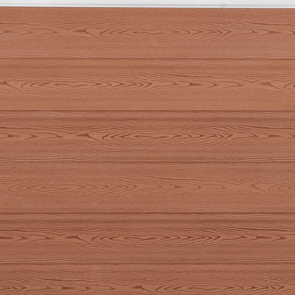 Fence Panel Set Brown 699x186 cm WPC