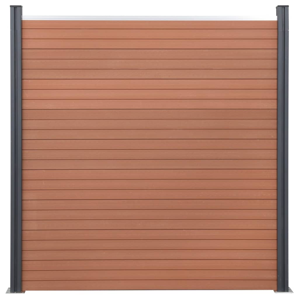 Fence Panel Set Brown 872x186 cm WPC