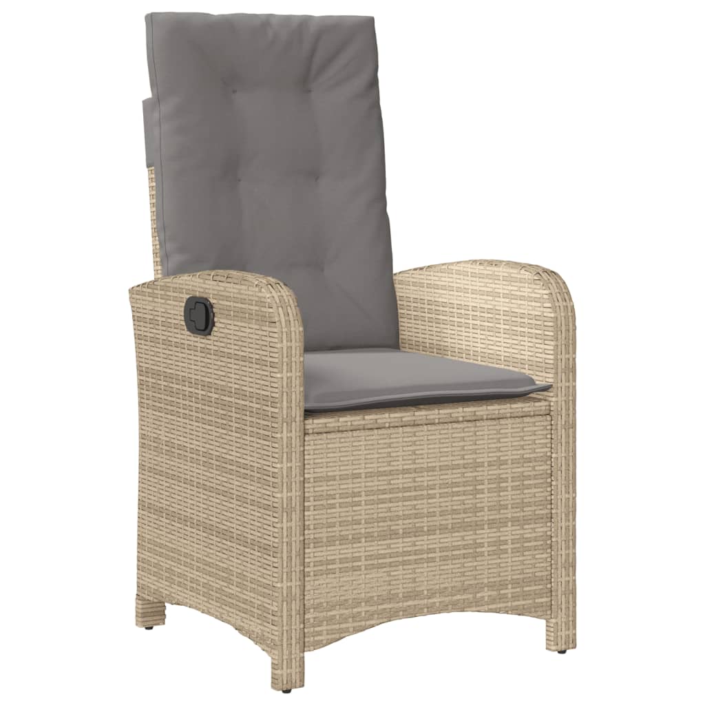 7 Piece Garden Dining Set with Cushions Grey Poly Rattan (US only)