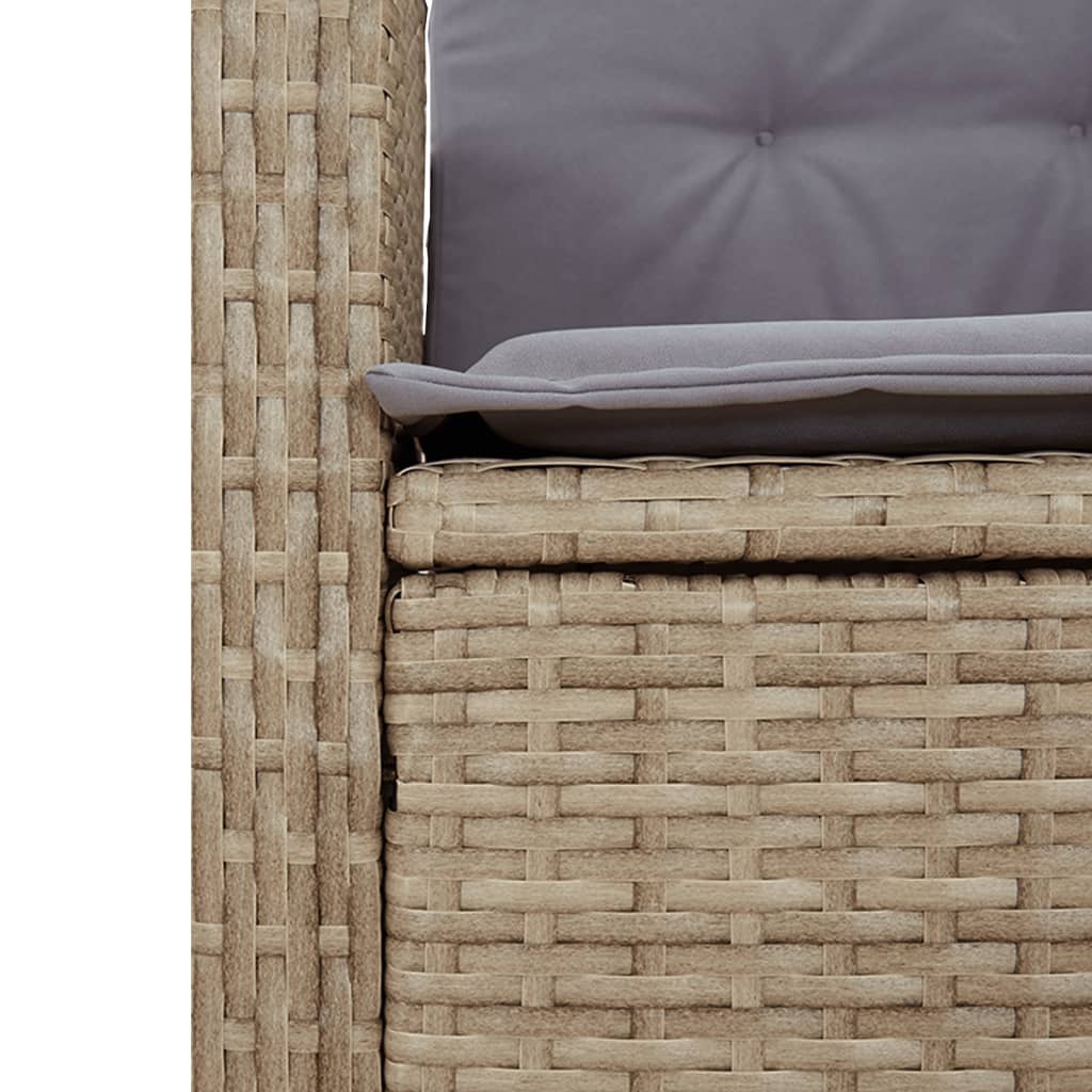 9 Piece Garden Dining Set with Cushions Grey Poly Rattan (US only)