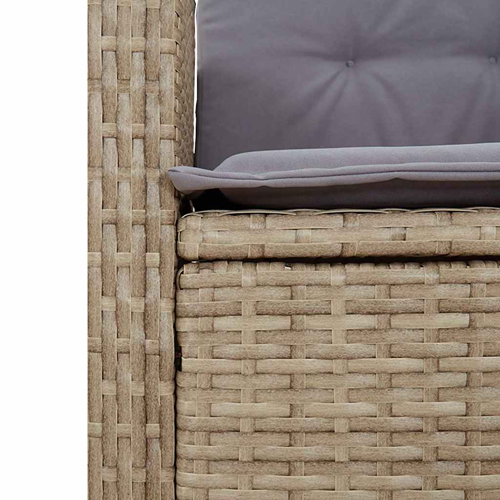 9 Piece Garden Dining Set with Cushions Grey Poly Rattan (US only)