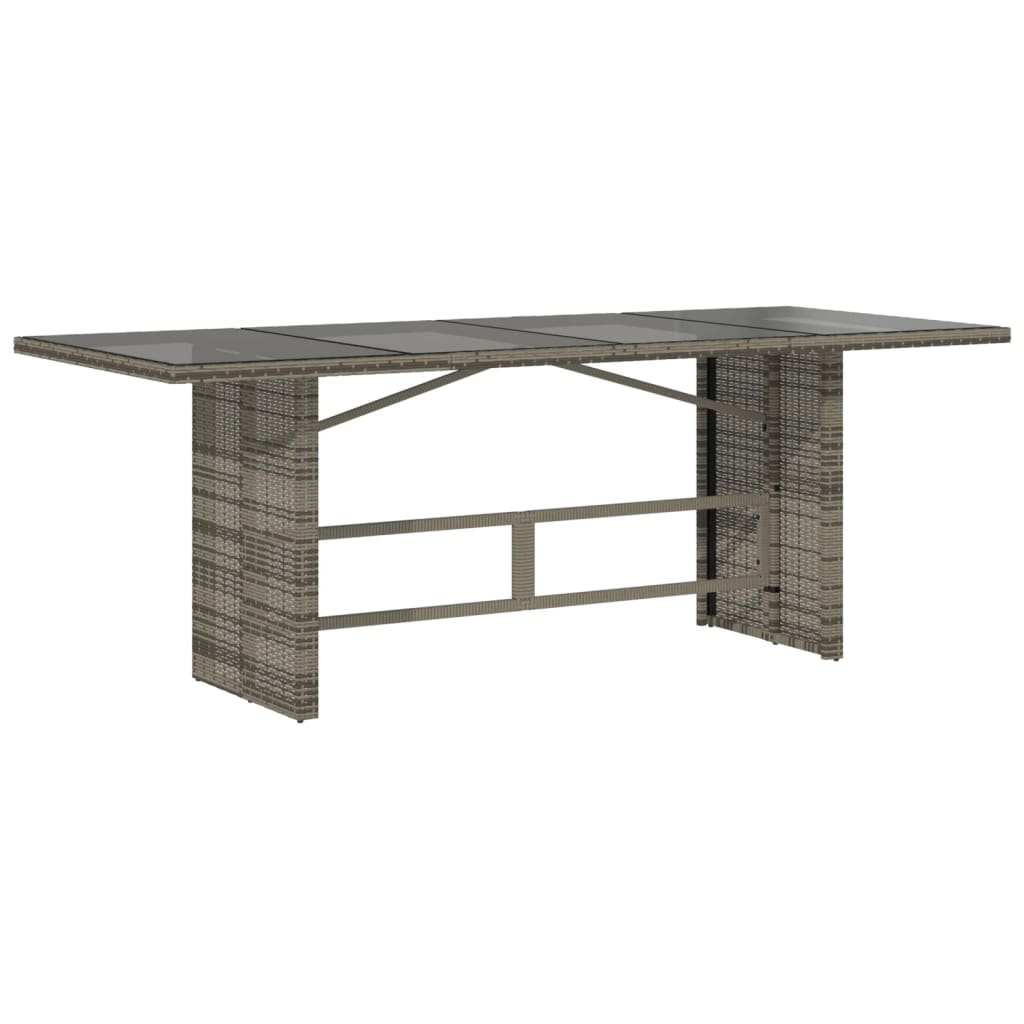 9 Piece Garden Dining Set with Cushions Grey Poly Rattan (US only)