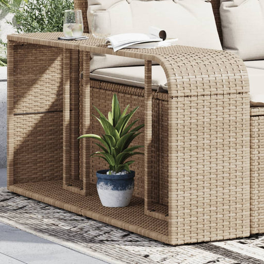 vidaXL Storage Shelves 2 pcs Beige Poly Rattan