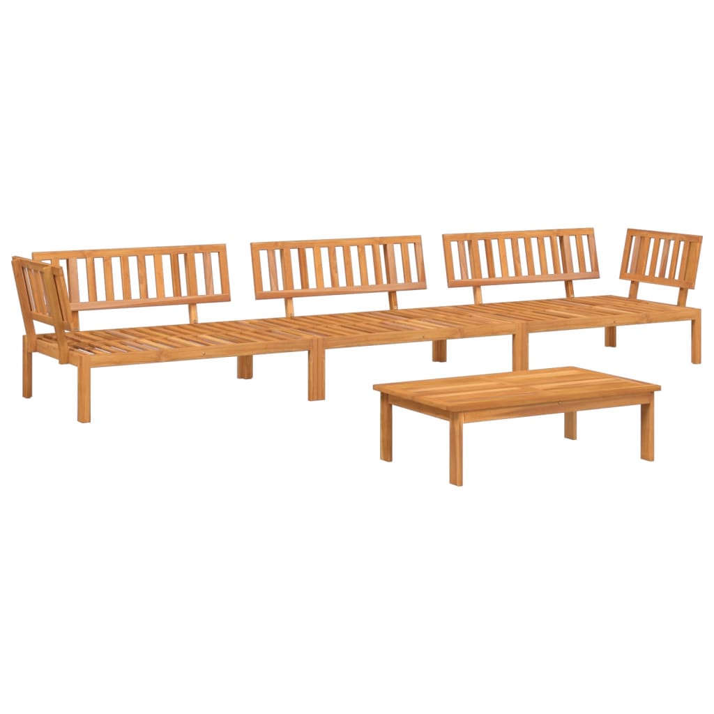 Pallet Sofa Set | Natural acacia | Solid acacia wood | Large | Modular