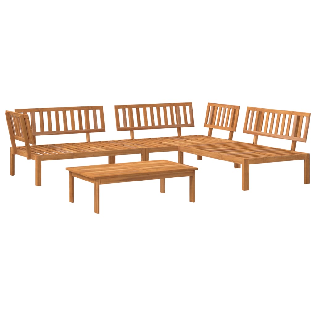 Pallet Sofa Set | Brown | Solid acacia wood | Modular | Garden Sofa Set