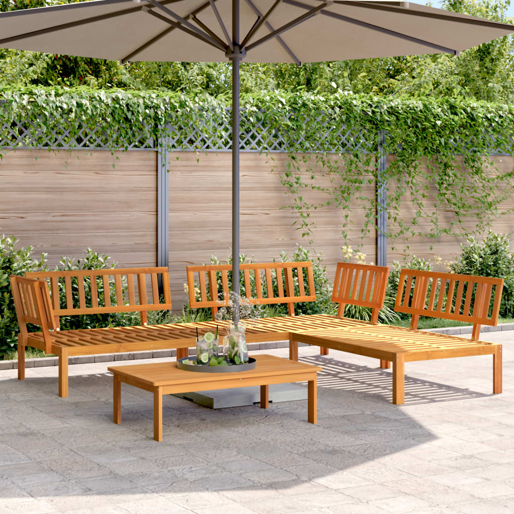 Pallet Sofa Set | Brown | Solid acacia wood | Modular | Garden Sofa Set