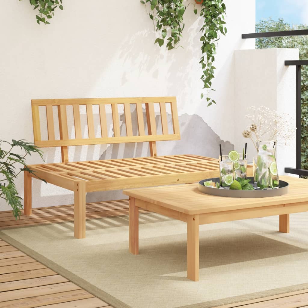 vidaXL Garden Pallet Middle Sofa Solid Wood Acacia