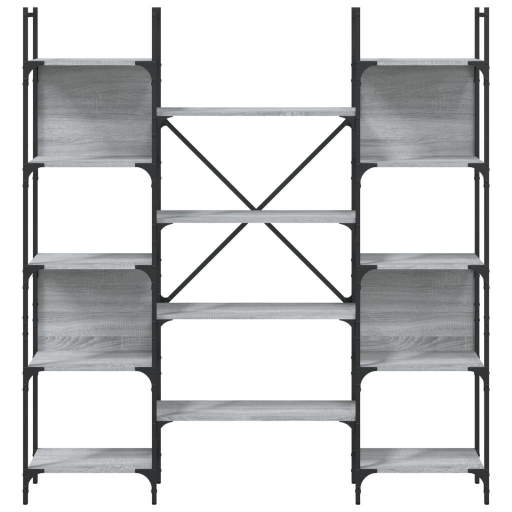 Bookshelf | Grey Sonoma | Engineered wood, powder-coated steel | Tall