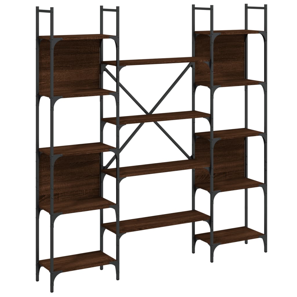 Bookshelf | Brown oak | Engineered wood | Tall | Bookshelf | Rectangular