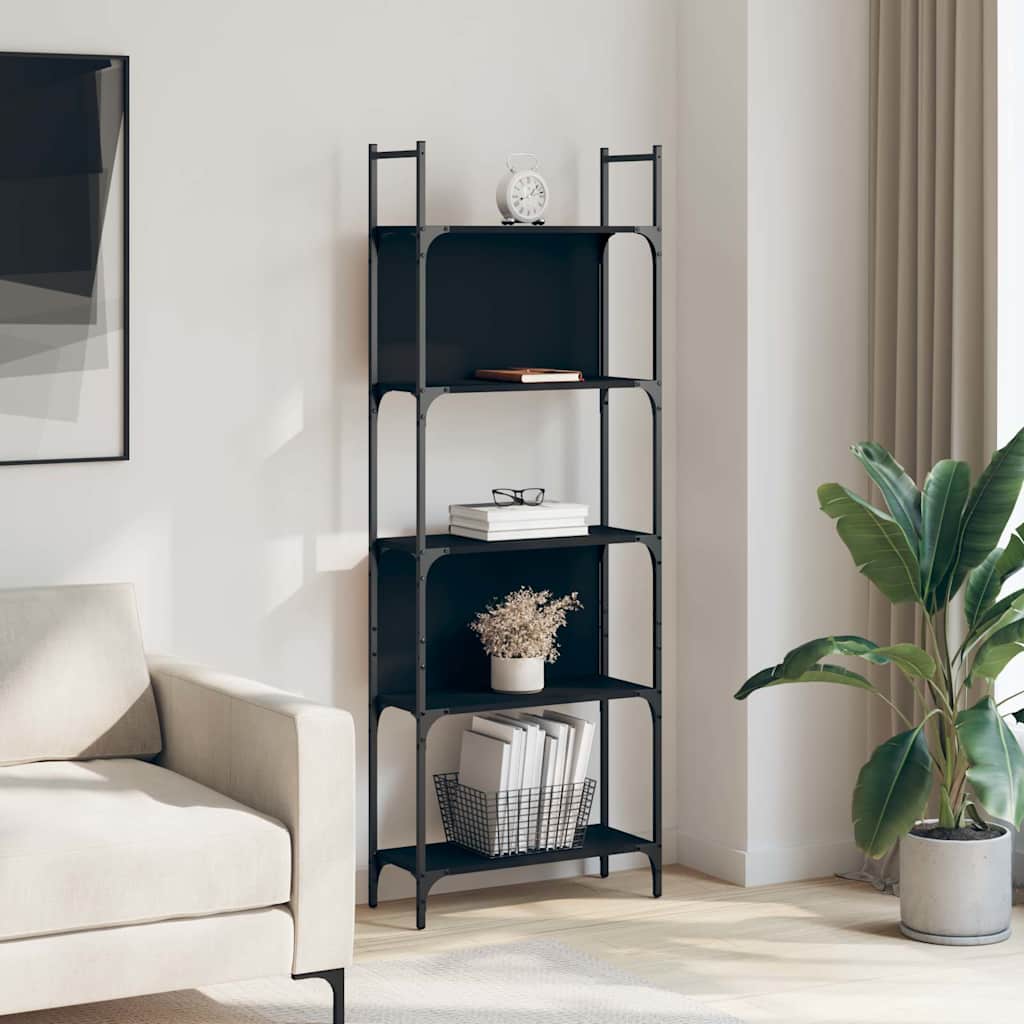 Bookshelf | Black | Engineered wood | Tall | Bookshelf | Rectangular