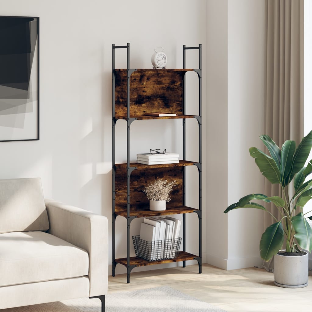Bookshelf | Smoked Oak | Engineered wood | Tall | Bookshelf | Rectangular