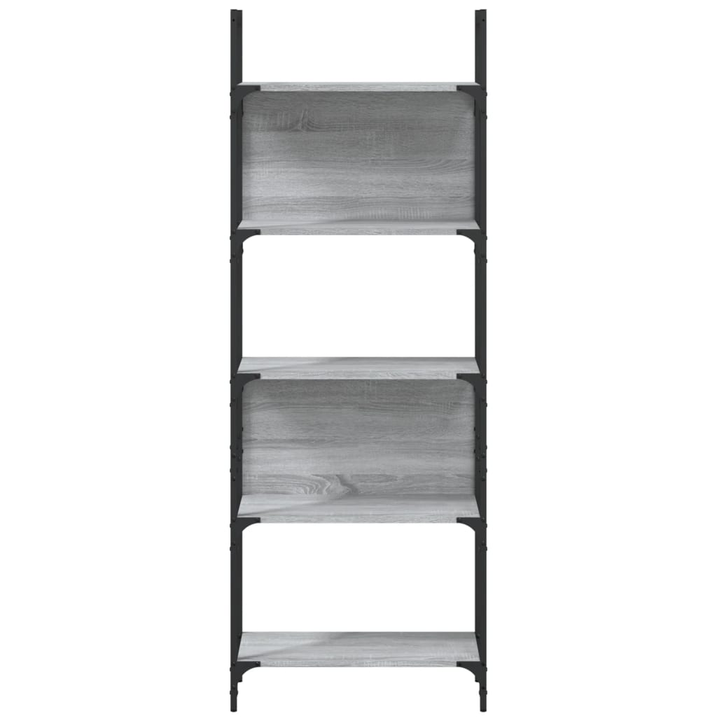 Bookshelf | Grey Sonoma | Engineered Wood, Powder-Coated Steel | 5-Tier