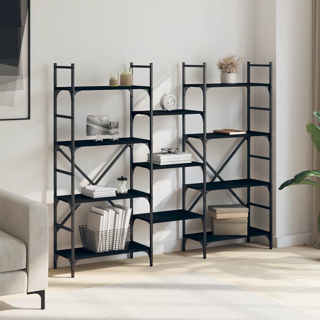 Bookshelf | Black | Engineered Wood | Tall | Bookshelf | Rectangular