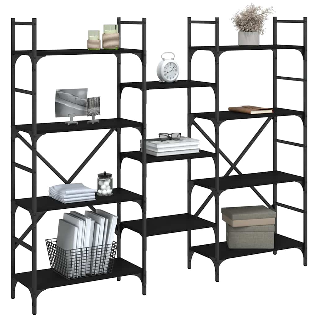 Bookshelf | Black | Engineered Wood | Tall | Bookshelf | Rectangular