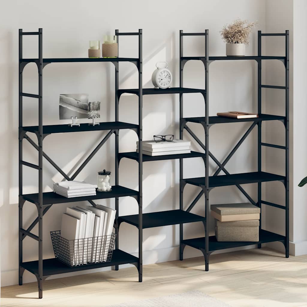 Bookshelf | Black | Engineered Wood | Tall | Bookshelf | Rectangular