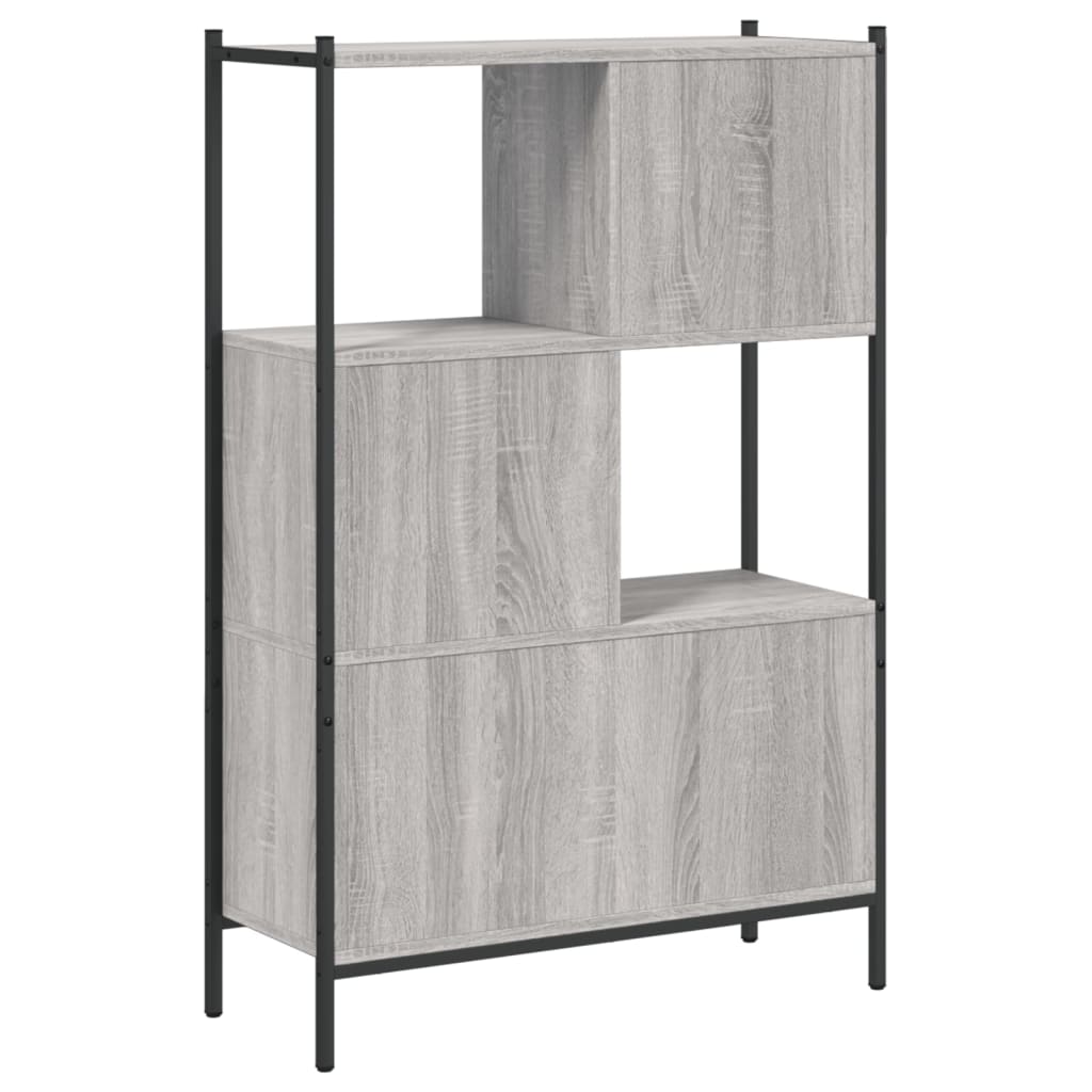 vidaXL Bookcase Grey Sonoma 72x28x109 cm Engineered Wood