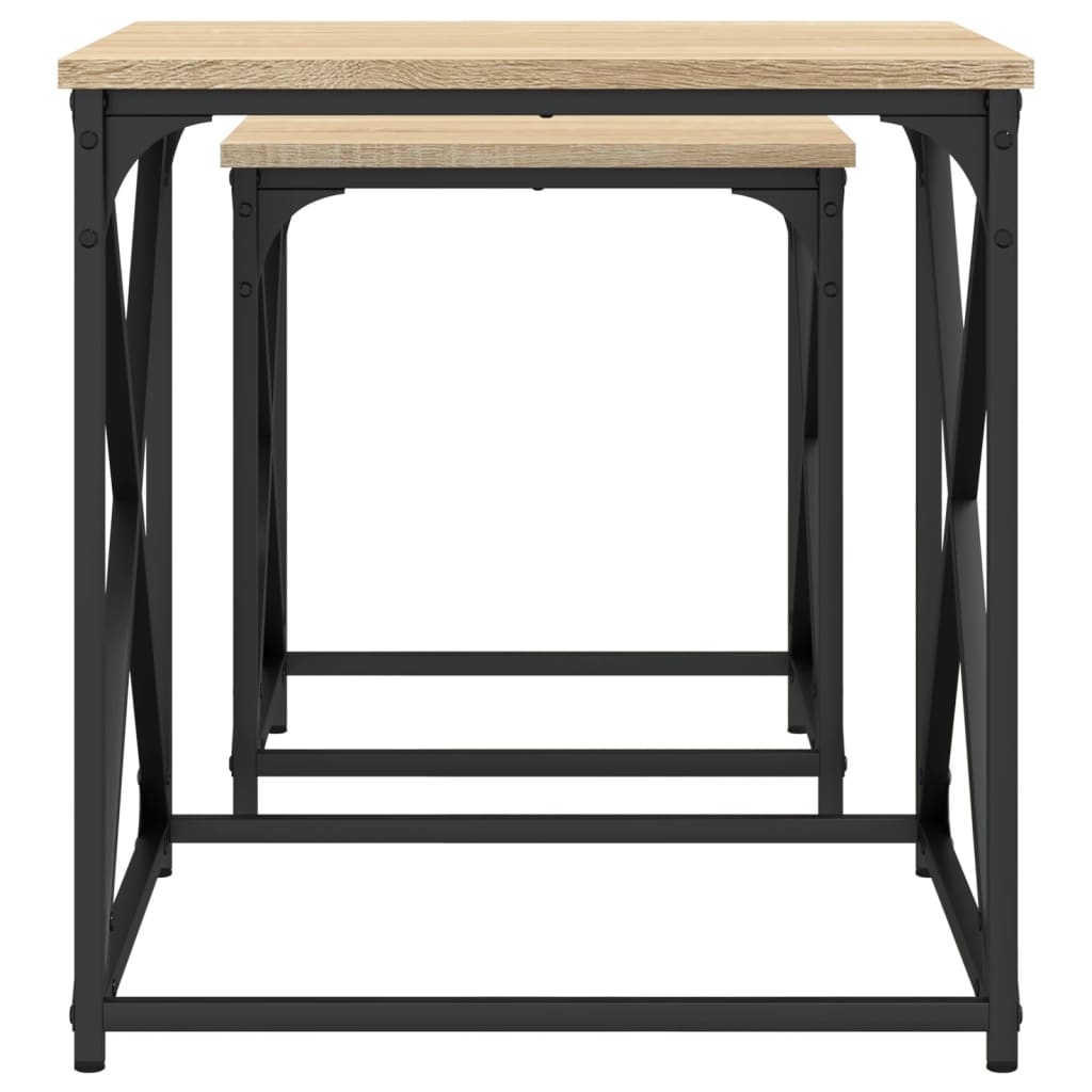 Nesting Coffee Tables 2 pcs Sonoma Oak Engineered Wood