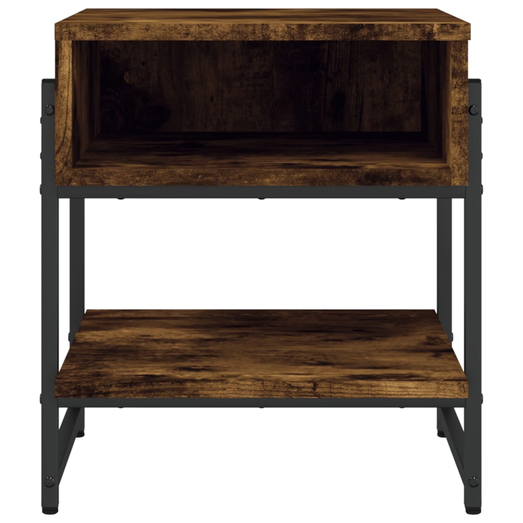Coffee Table Smoked Oak 40x40x45 cm Engineered Wood