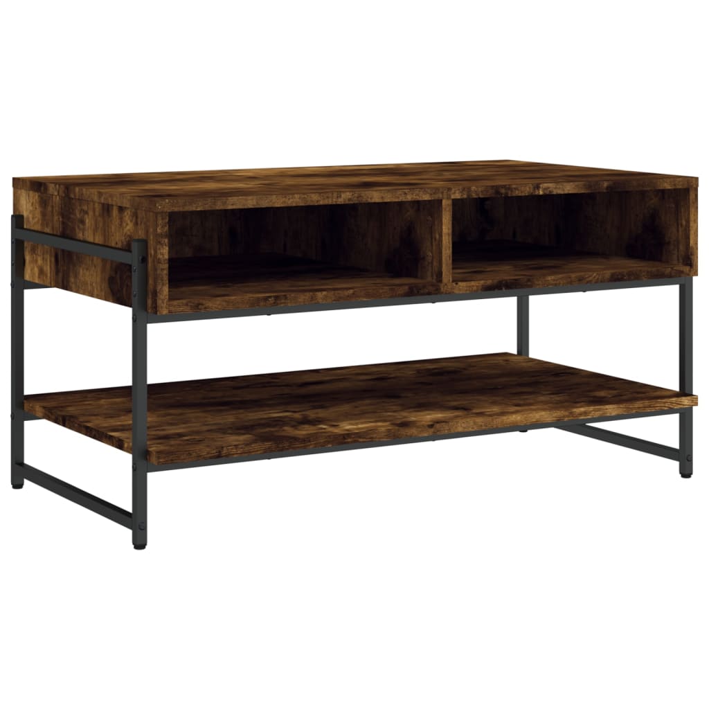 Coffee Table Smoked Oak 90x50x45 cm Engineered Wood