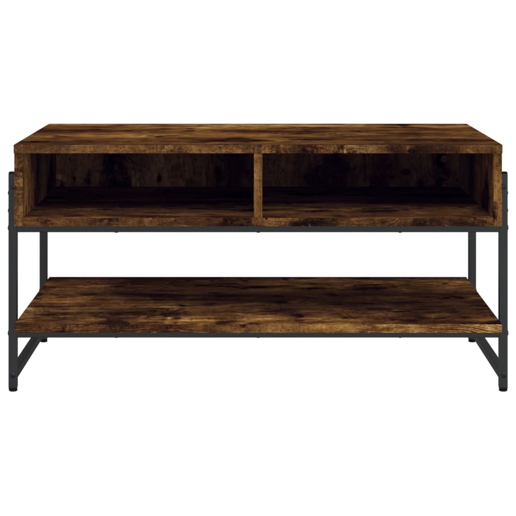 Coffee Table Smoked Oak 90x50x45 cm Engineered Wood