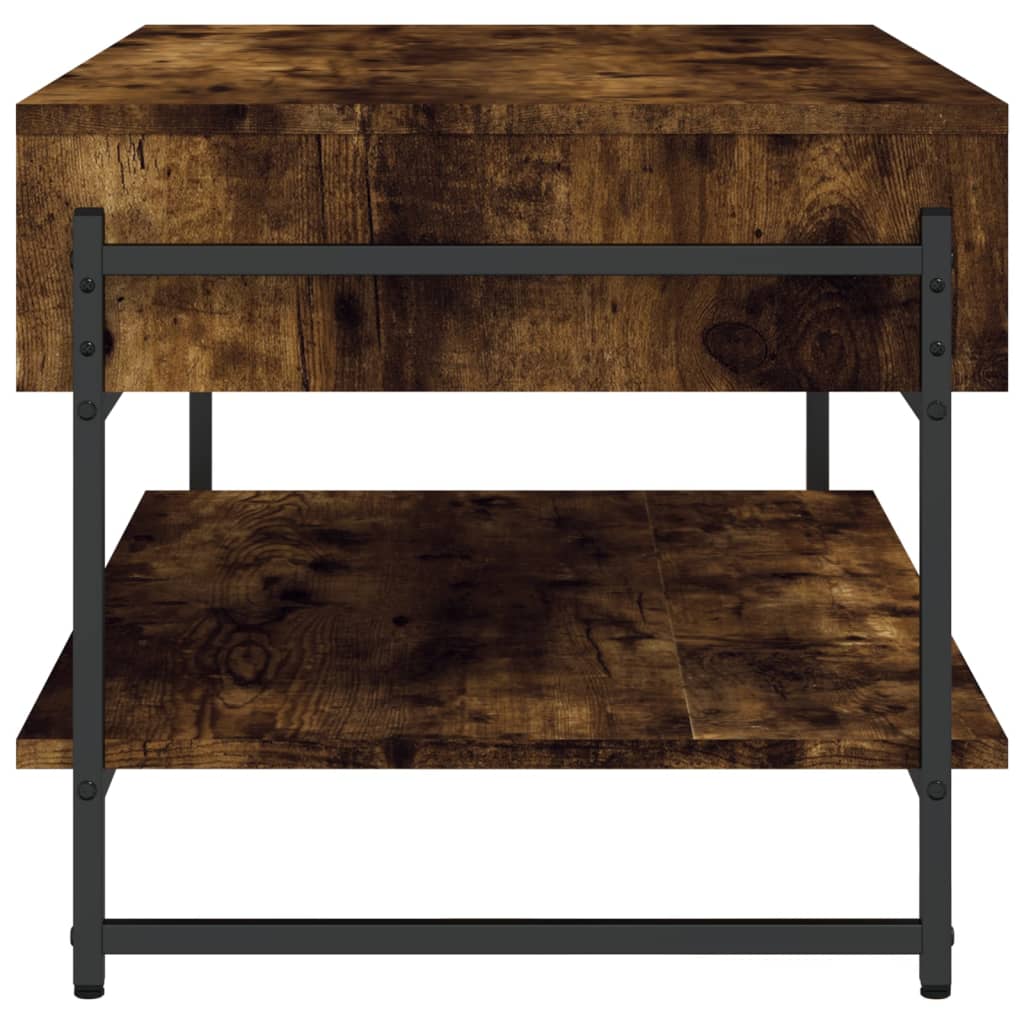 Coffee Table Smoked Oak 90x50x45 cm Engineered Wood