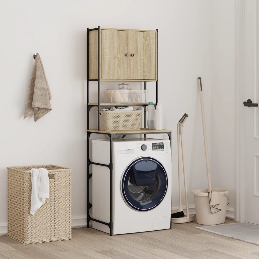 vidaXL Washing Machine Cabinet Sonoma Oak 68x48.5x194 cm