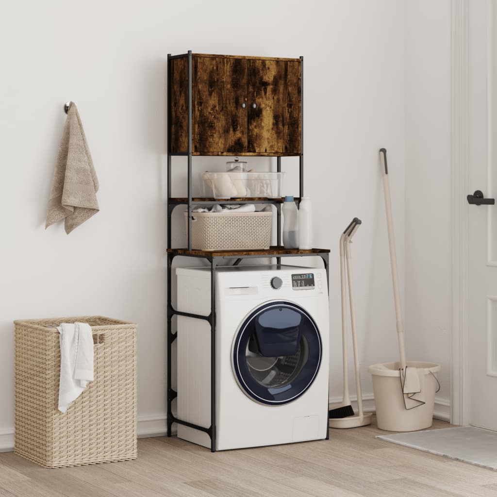vidaXL Washing Machine Cabinet Smoked Oak 68x48.5x194 cm