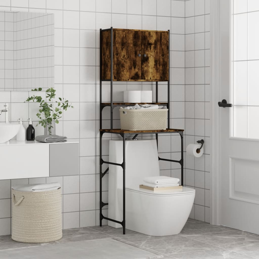 Washing Machine Cabinet Smoked Oak 68x48,5x194 cm